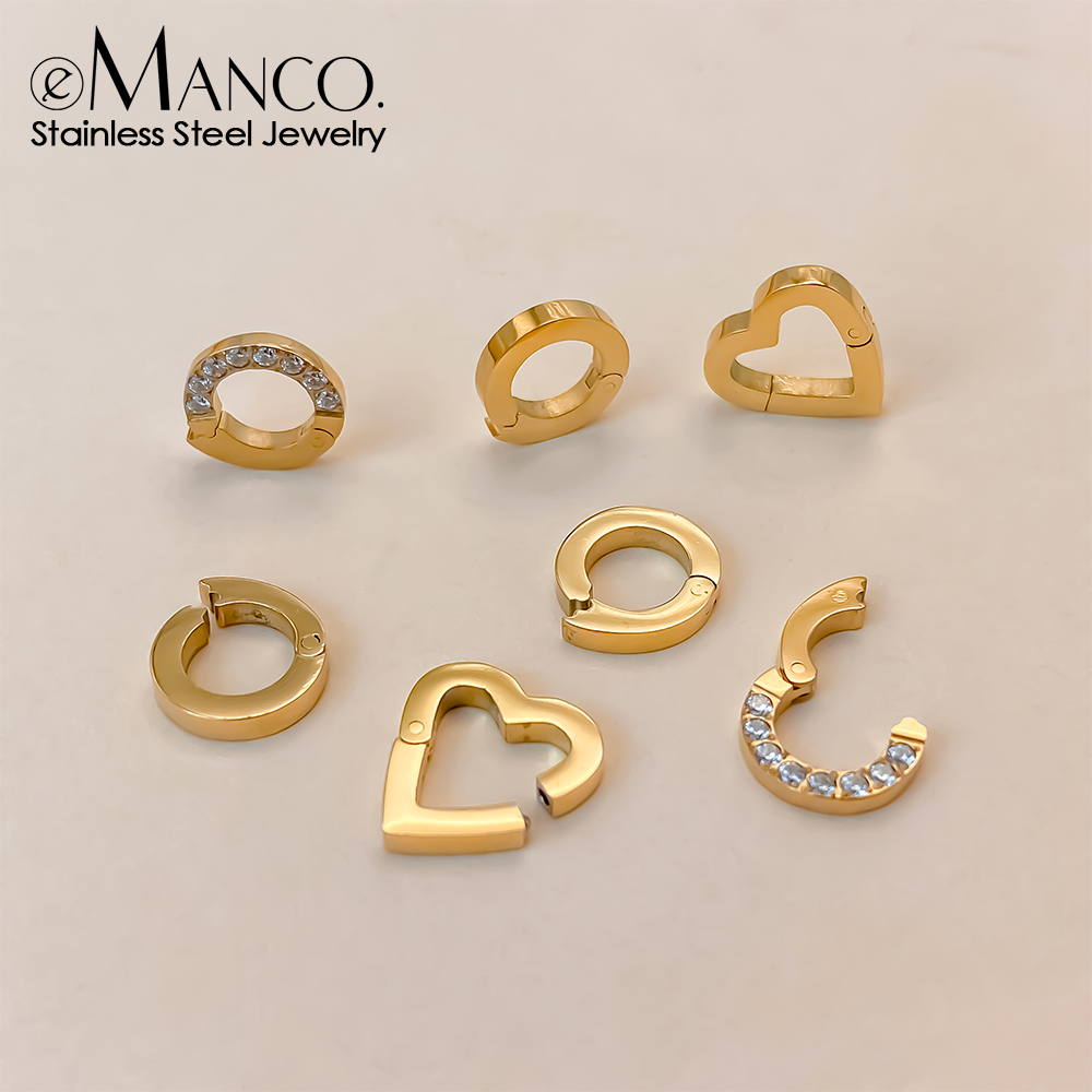 Gold Plated Jewelry - EMANCO Chiusura a Scatto Rotonda in
