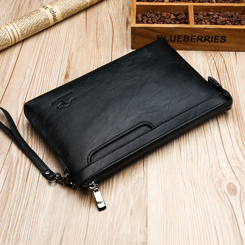 Leather Wallet Men - Borsa a Busta da Uomo di